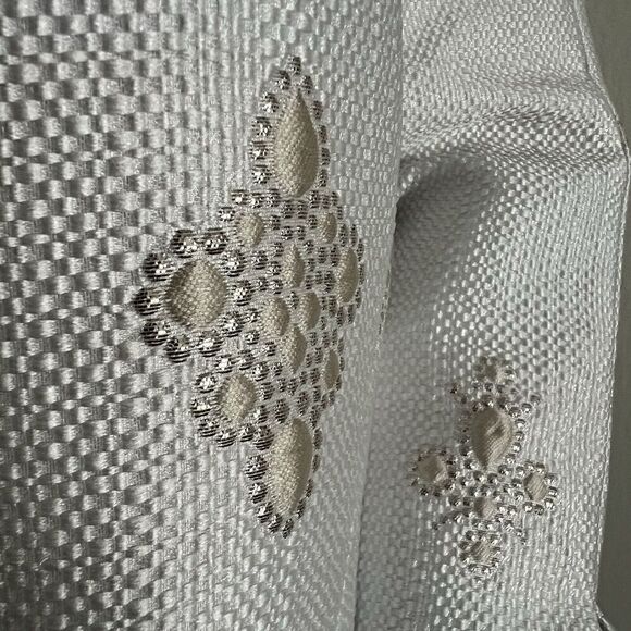 Carlisle Collection Womens Amelia Jacket Size 4 Metallic White Gold Embroidered - Picture 7 of 11
